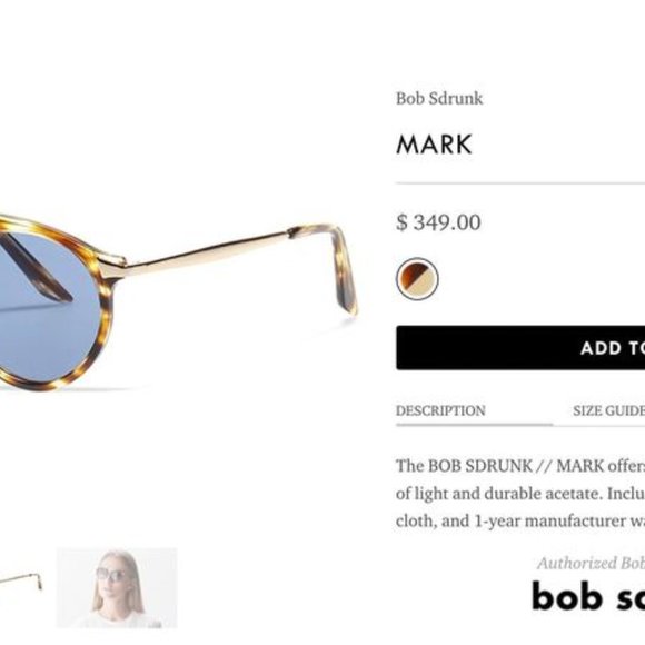 Sunglasses Bob Sdrunk Mark Tortoise Shell Made in Italy - Picture 5 of 6